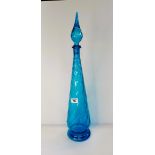 Blue Art Glass Chemist with Stopper