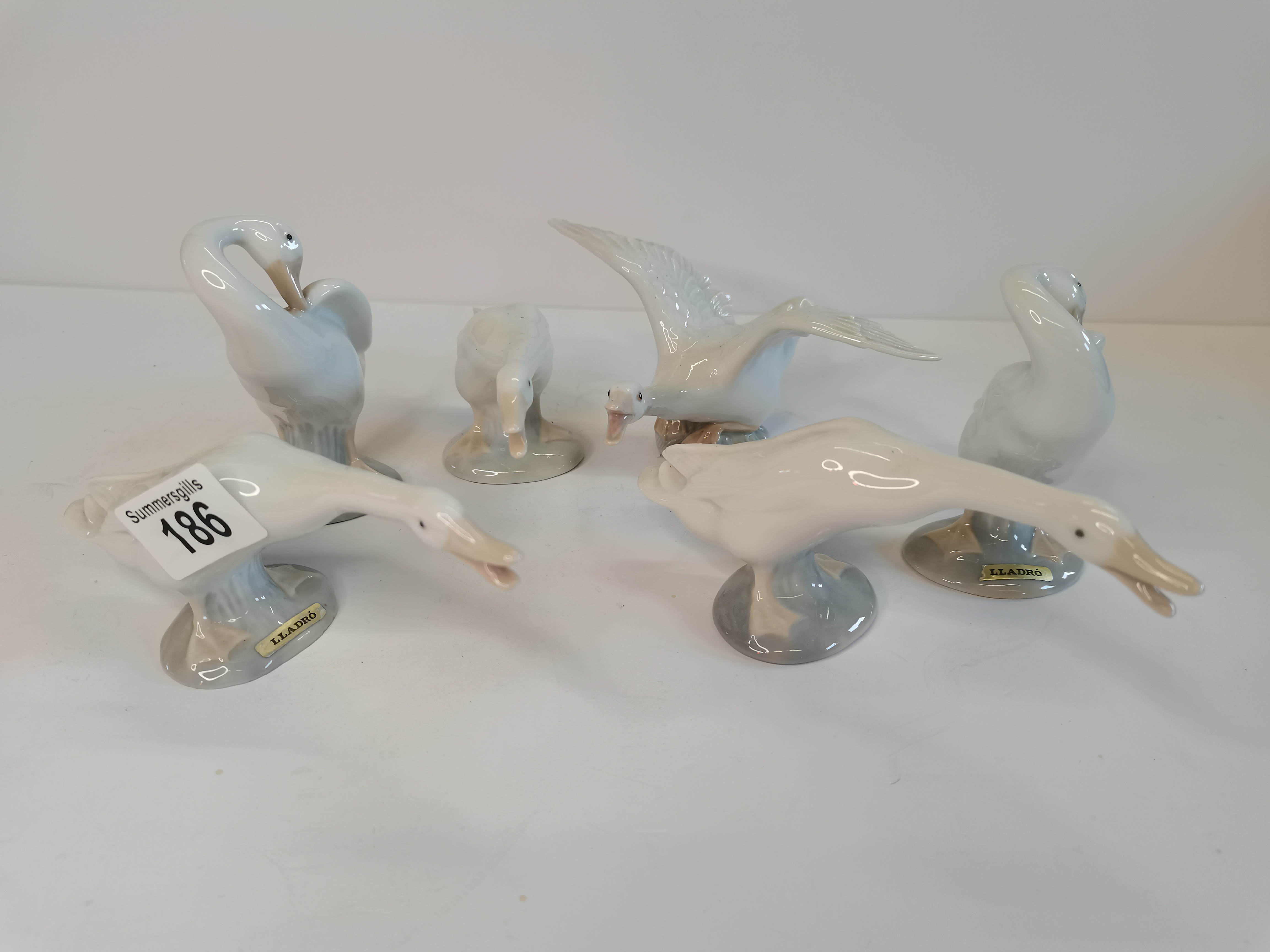 x6 Lladro gaggle of Geese