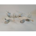 x6 Lladro gaggle of Geese