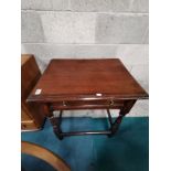 Mahogany side table with drawer