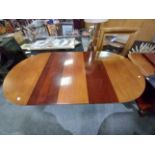 Mahogany Extendable dining table on Casters