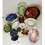 Collection of Maling and Carlton ware Royal rouge etc.