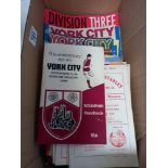 Collection of York City Football Programmes 1950s-1980s