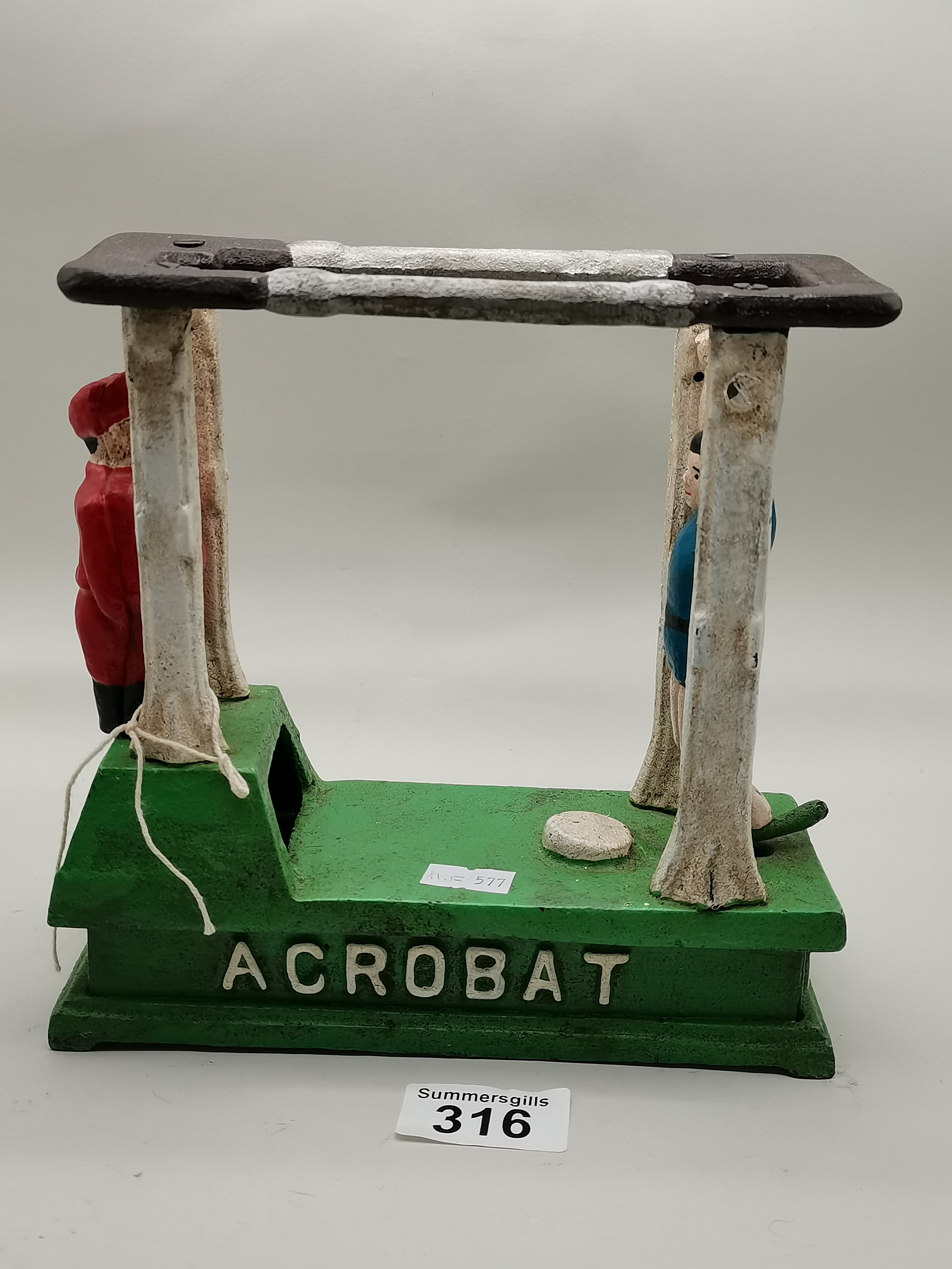 Cast Iron Original 'Acrobat' Money Box