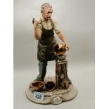 A Capodimonte figure of a blacksmith