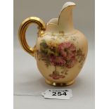 Royal Worcester flat back jug