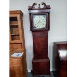 An 8 day long case clock by Alex Winstanley of Wigan