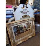 3 Very Heavy Ornate Mirrors Together with 2 Pictures