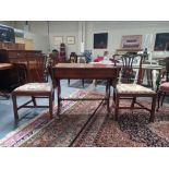 Chippendale style dining chairs x 2 plus sofa table