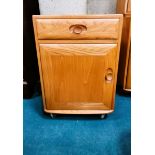 Blonde Ercol Elm 1 drawer cabinet