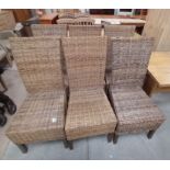 x6 wicker dining chairs