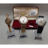 RONE gold wrist watch , Ladies gold wrist watch and Charles Nicolet wristwatch