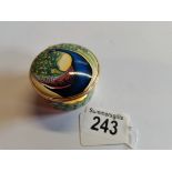 Lidded enamel Moorcroft trinket box