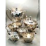 Hallmarked Silver 6 piece Tea/Coffee Service,