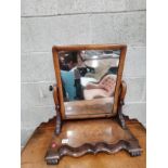 2 x Dressing table mirrors on wooden bases