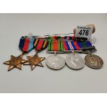 Good set of 2nd world war medals . FLT . LT. JF A