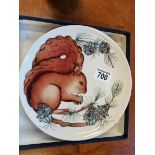 Moorcroft Red Squirrel Plate