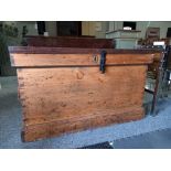 Wooden Joiners chest with interior compartments