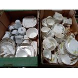 2 x boxes china tea sets