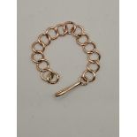 9ct rose gold round link bracelet