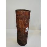 Carved wood Chinese Vase