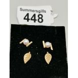 2 x pairs of gold earrings
