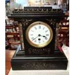 Slate and Marble mantle clock with key