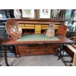 Antique mahogany secretaries chest with highly dec
