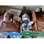 2 x boxes misc. items incl Doulton Character jugs, Radley handbags, china items