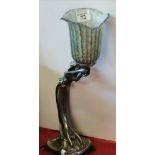 Art Deco table lamp base metal figurine