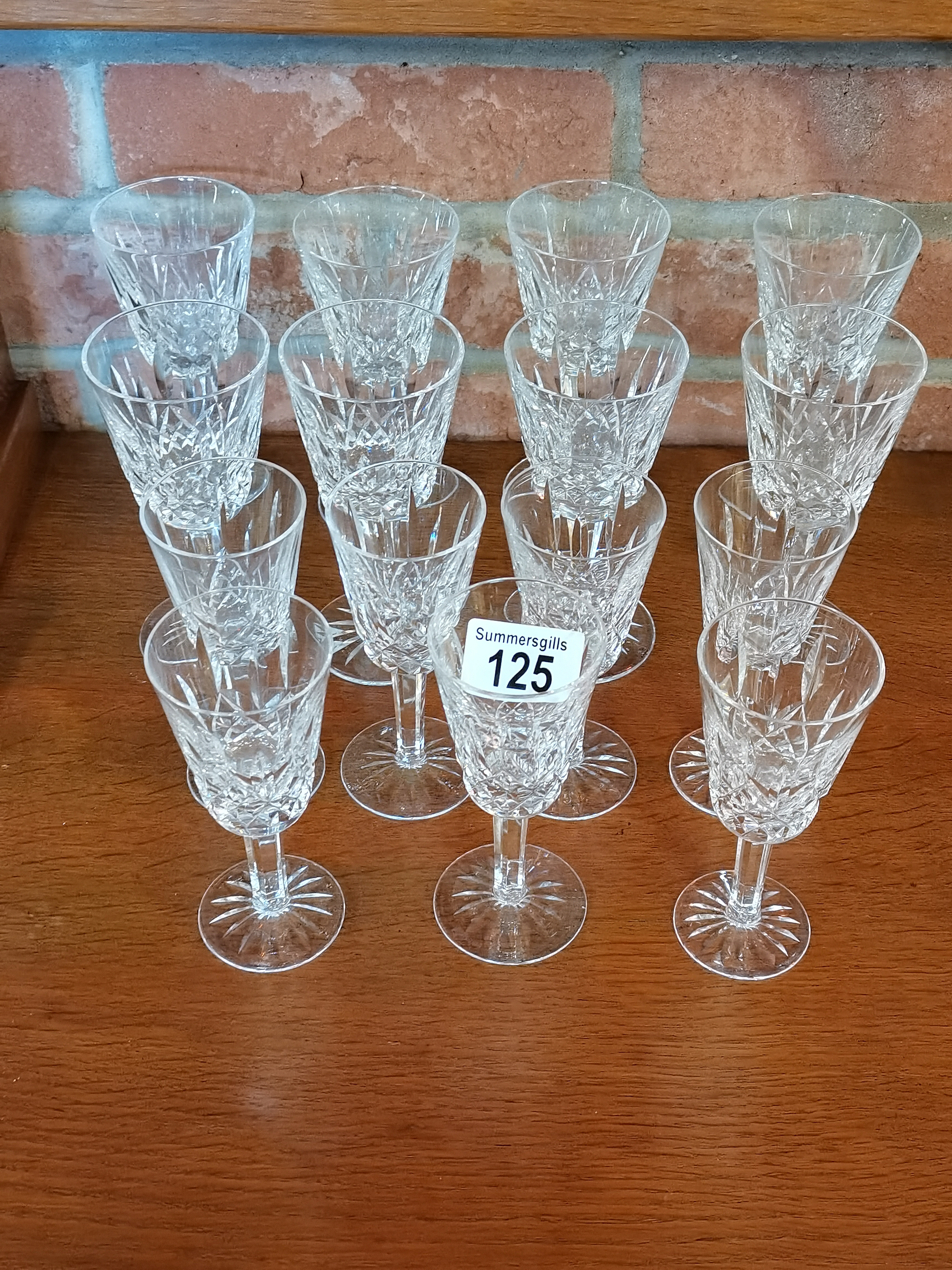 A collection of WATERFORD crystal glasses ( Lismore pattern