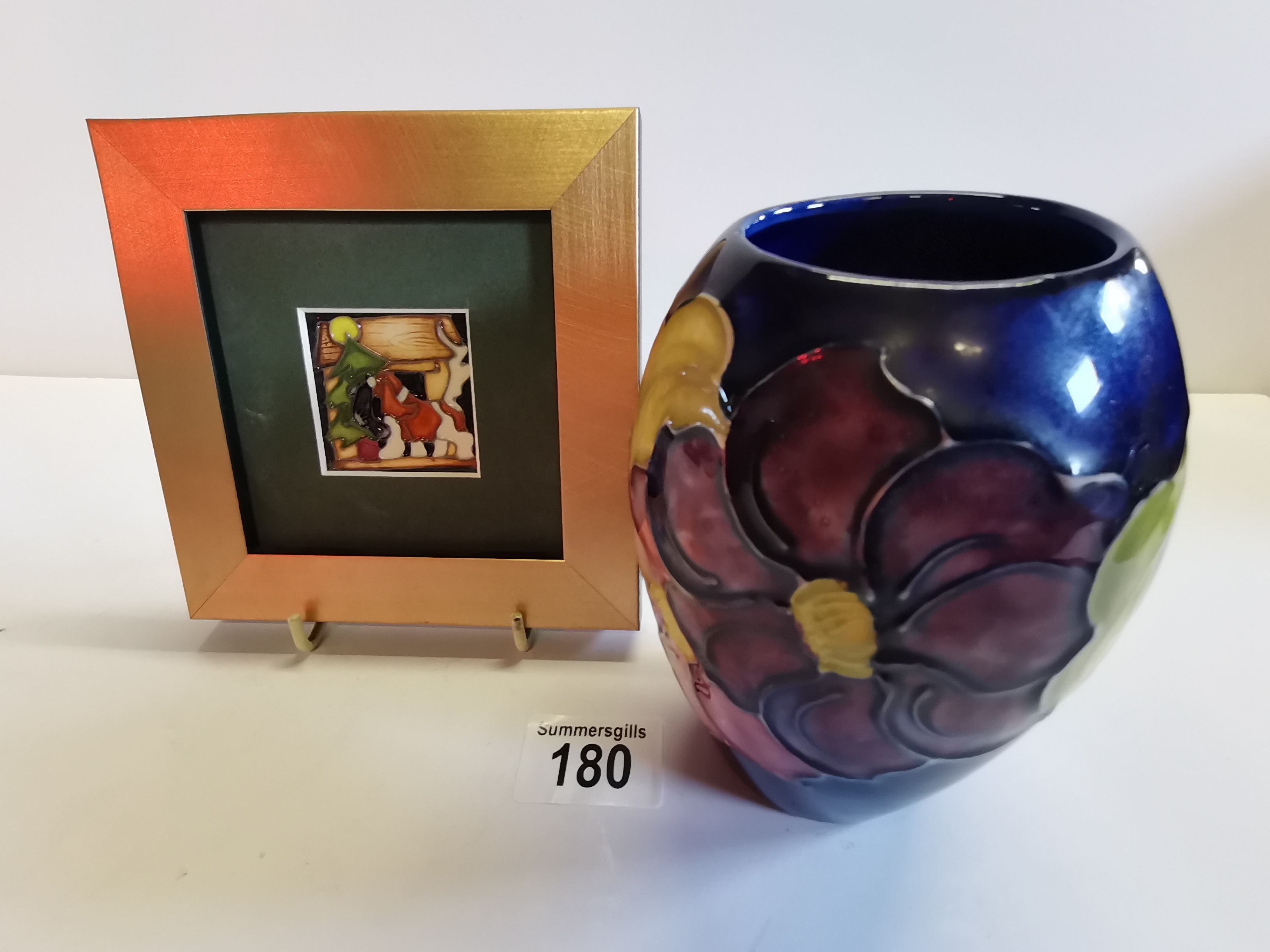 Moorcroft Plaque and Vase