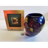 Moorcroft Plaque and Vase