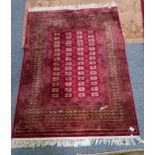 Vintage Tekke rug red and cream