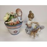 X2 Lladro Figurines 'An Elegant Touch' and 'Butterfly Fantasy' - Limited Edition signed by artist