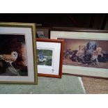 Framed pictures and prints mainly of wildlife