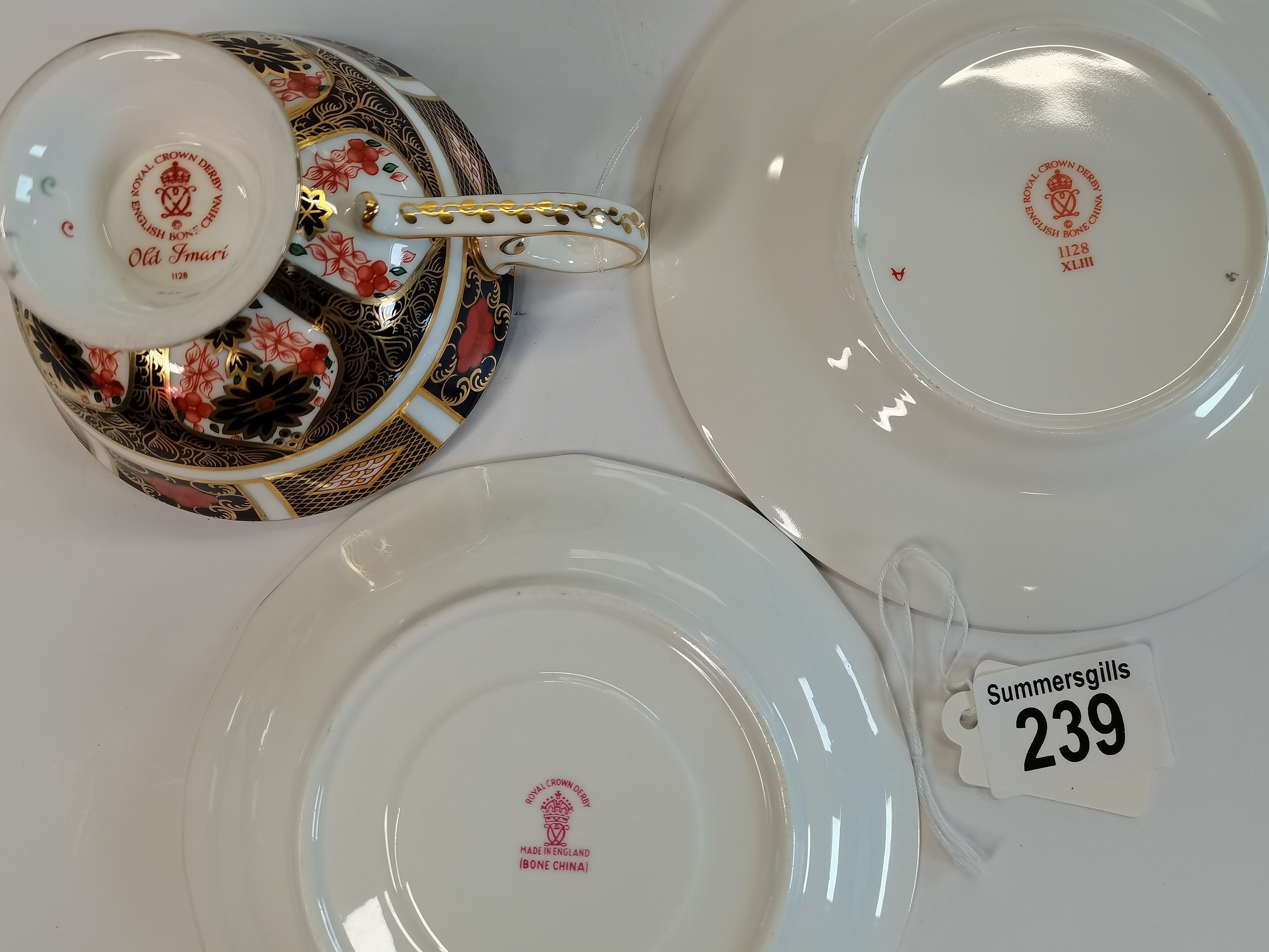 Royal Crown Derby cup, saucer and plate - Image 3 of 3