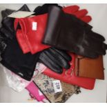 Collection of gloves and handbags LEATHER