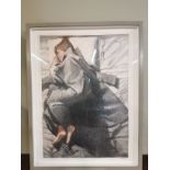 Original Painting by Maxwell Doig - Sleeping Figure Under Coat