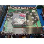 Table Top Poker Set in Box and Texas Hold'em Poker Kit in Tin