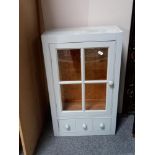 Painted Duck Egg Blue pine wall display cabinet