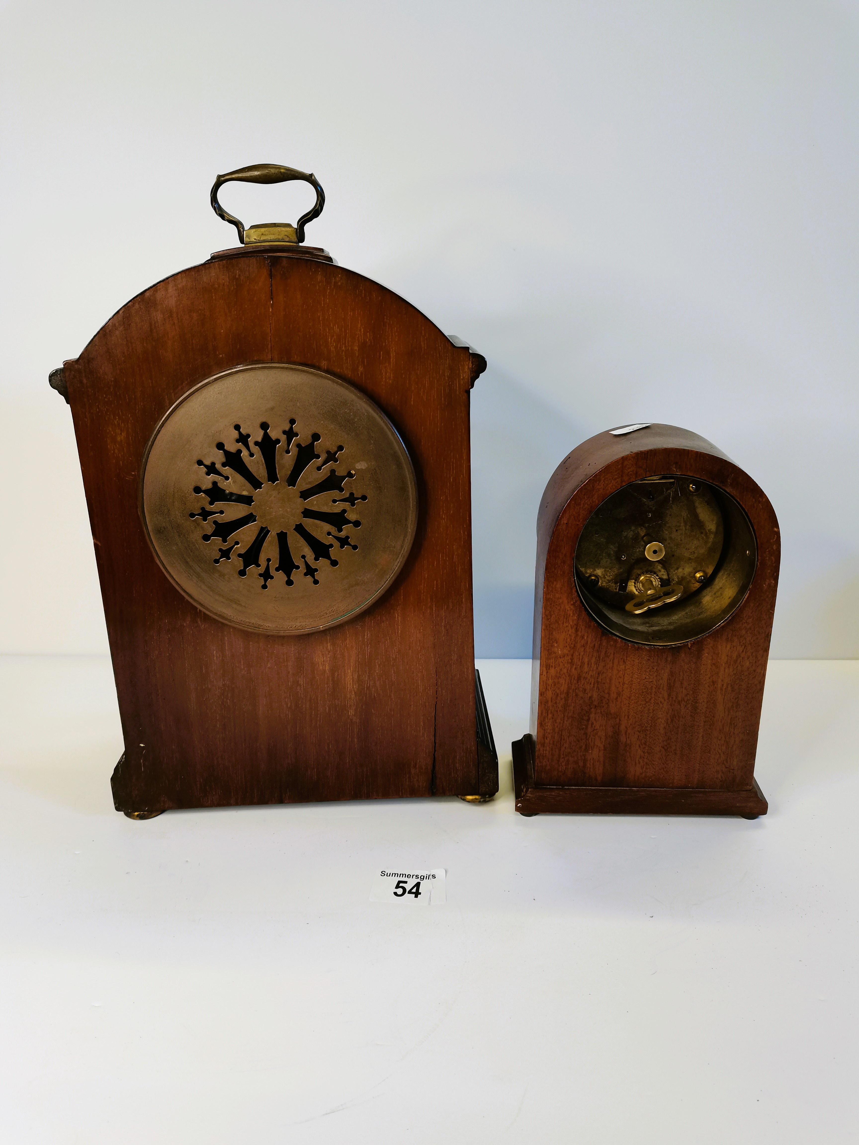 x2 Mantle Mahogany clocks - Image 2 of 2