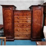 Mahogany Wardrobe 6Ht Chest combination