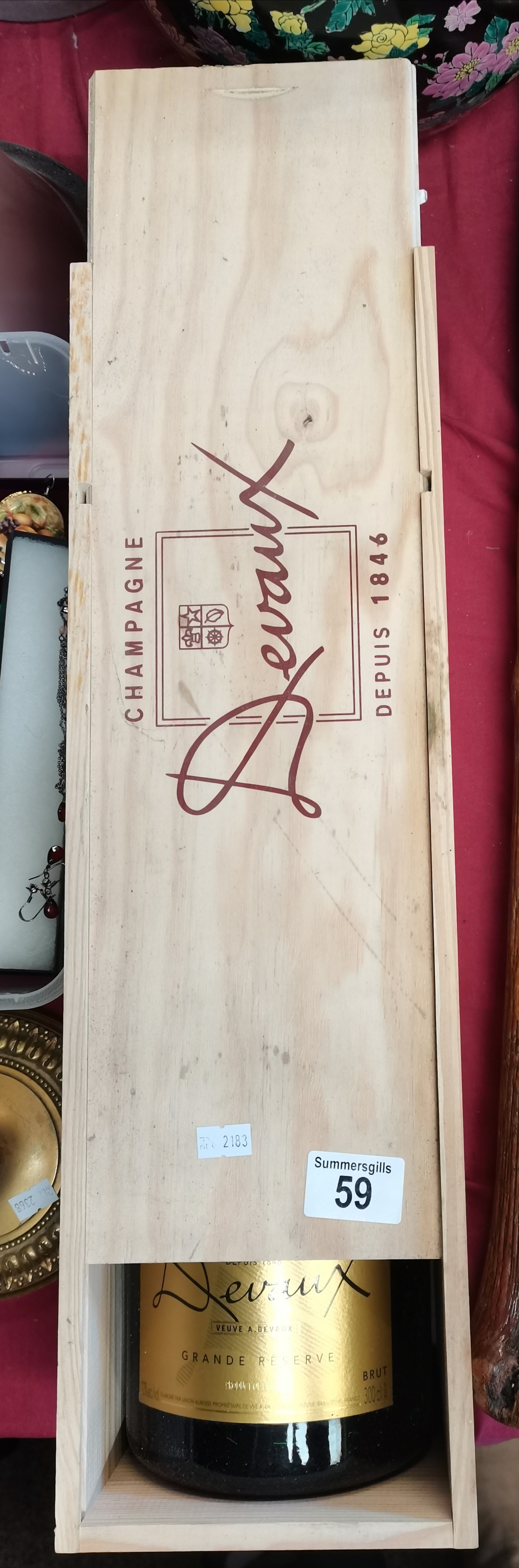 A Jeroboam of Devaux Champagne in box
