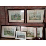 7 Hunt Scene Pictures in Frames Local Interest Bramham, Wighill