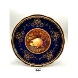 Minton Plate blue with gold edging