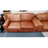 2 x 2 seater leather settees