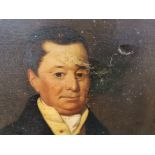 Antique large oil painting of a Gentleman in his finest with carved gilt frame