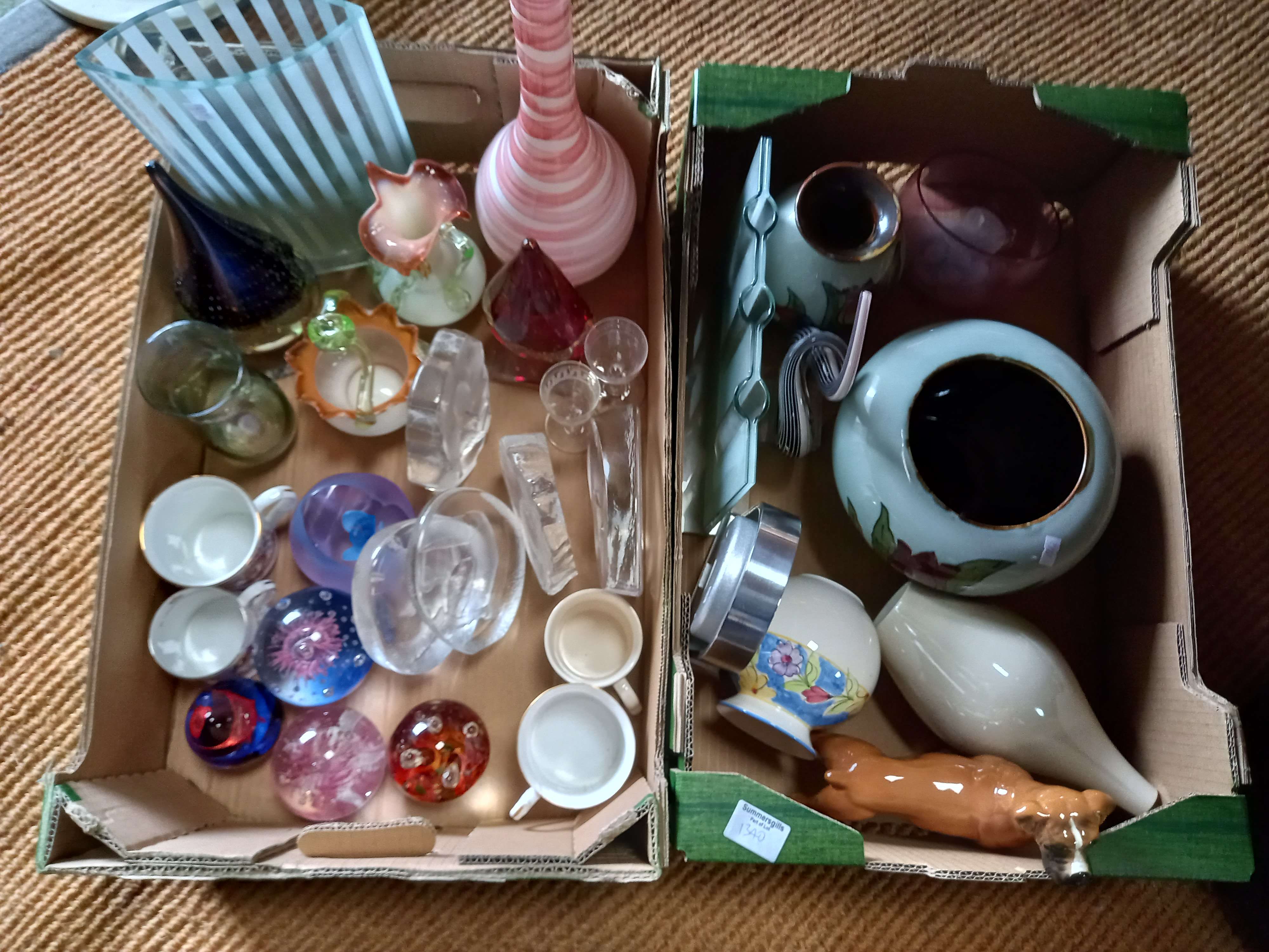 2 x Boxes of misc. china and glass items