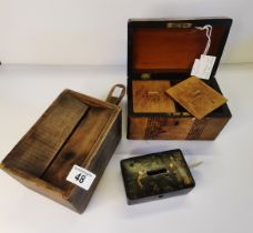 Edwardian Chinese money box, Antique Tea Caddy, Church offerings money box